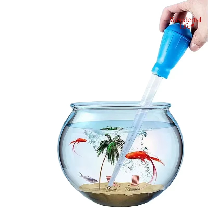 水槽うんち長くするピペット水族館サイフォン水槽掃除機水族館水チェンジャー用の簡単なクリーニングツール
