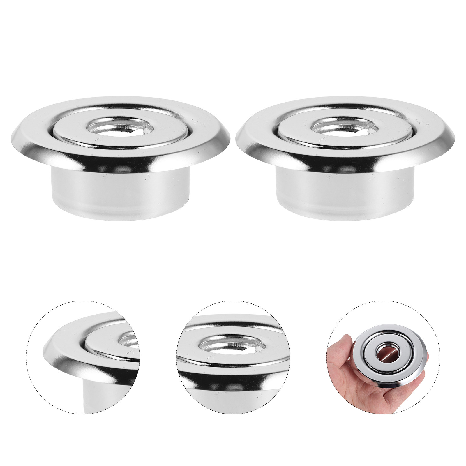 5 Peças Rosetas de Teto para Sprinklers de Incêndio, Embutidas e Ajustáveis, com Anel de Acabamento e Placa de Cobertura para Cabeça de Sprinkler Oculta