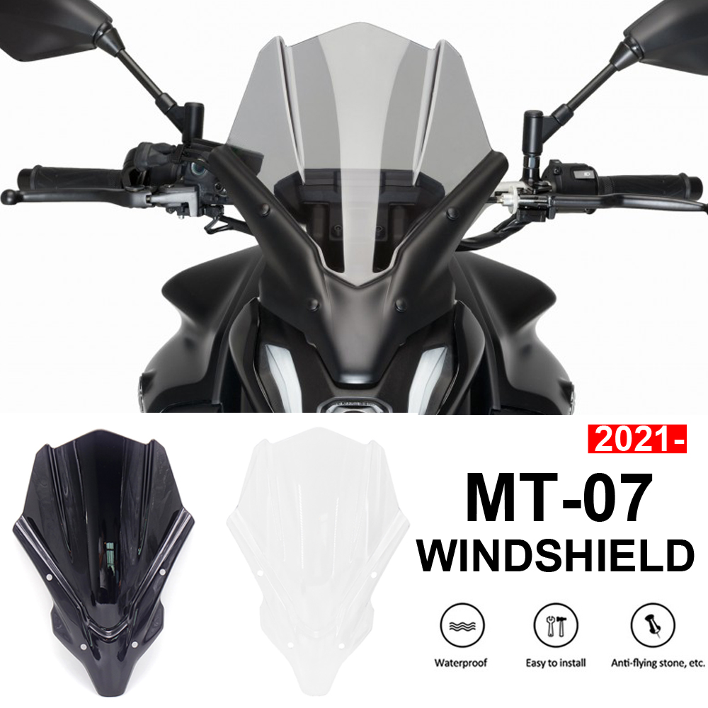 New Motorcycle Windscreen Windshield Fairing Deflector Cover Wind Deflector Visor for Yamaha MT-07 2021- MT07 MT 07 MT07 2021