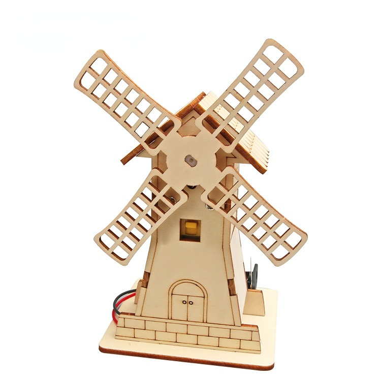 Elektrische windmolenhut Student Educatief Wetenschap en onderwijs Speelgoed Creatieve technologie Productie Handgemaakt materiaalpakket