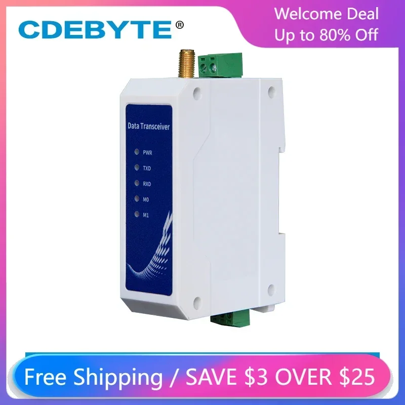RS485 433 MHz drahtlose Datenübertragungsstation CDEBYTE E95-DTU (400F30-485) 30 dBm 5 km GFSK Modbus 8 V-28 V Antenne SMA-K
