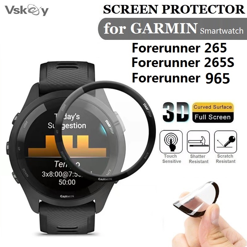 Protecteur d'écran souple incurvé 3D, 100 pièces, Film de protection à couverture complète pour montre intelligente Garmin Forerunner 965 / Forerunner 265 265S