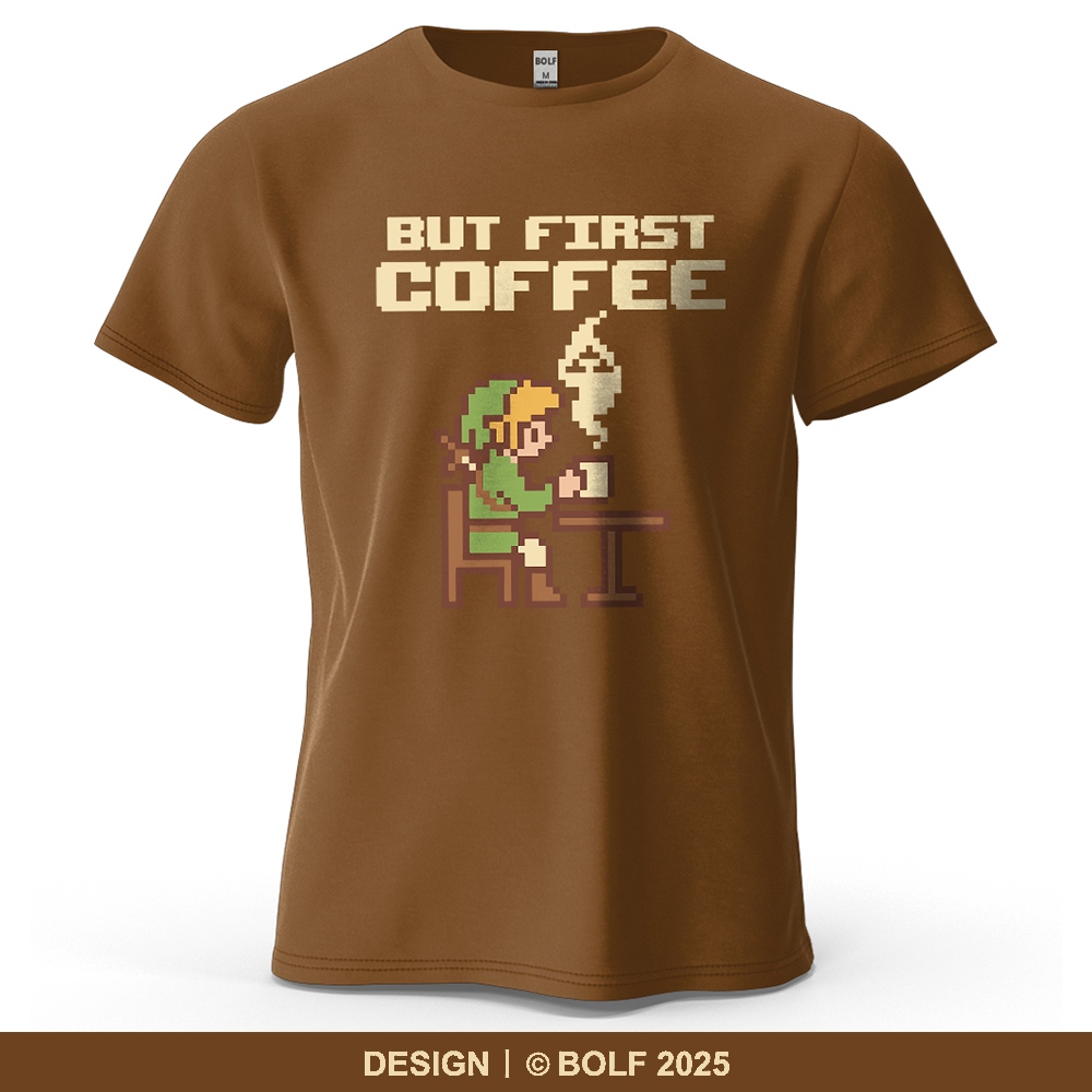BUT FIRST COFFEE Gemütliches bedrucktes Herren-T-Shirt aus 100 % Baumwolle, übergroße, verspielte Grafik-T-Shirts für Damen, Tops, T-Shirts, lässige Streetwear