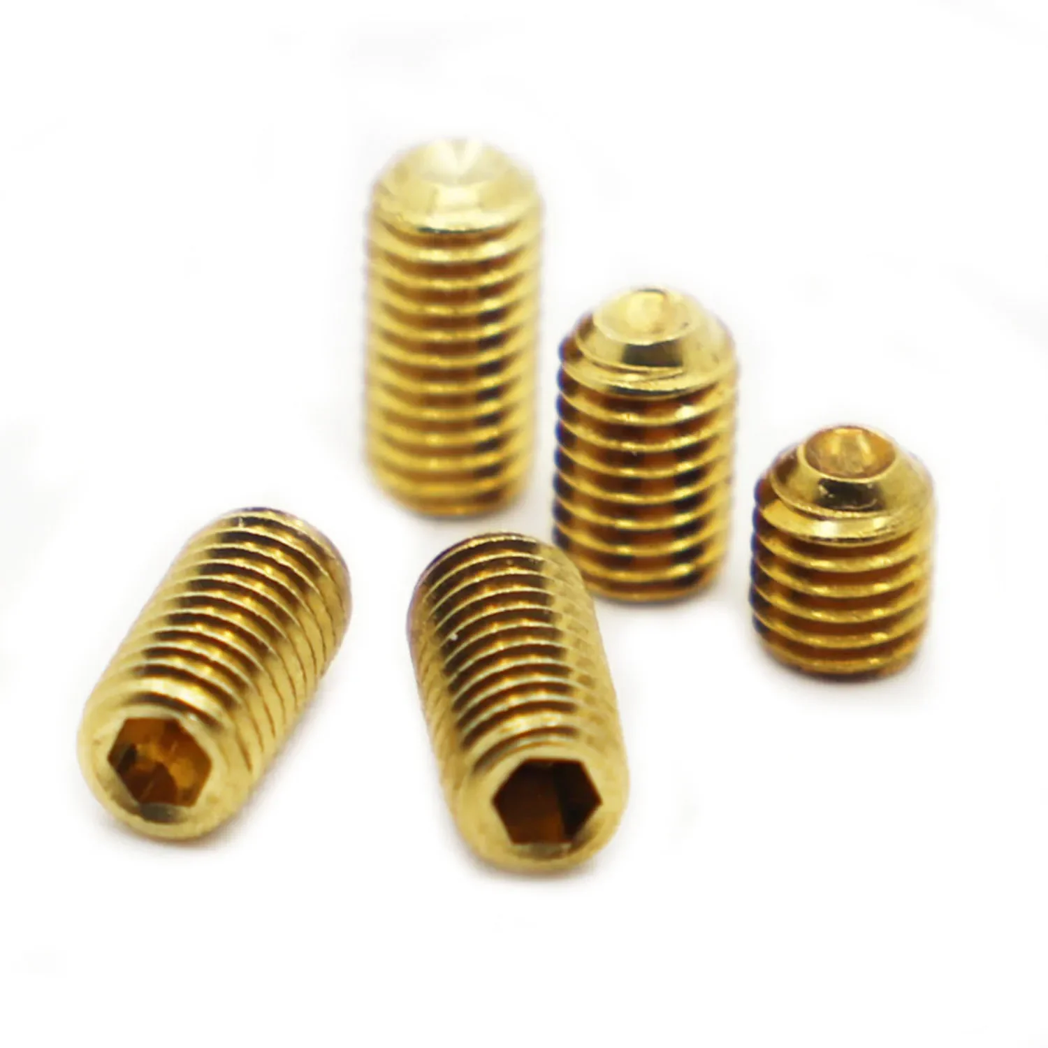 2-10pcs M2 M2.5 M3 M4 M5 M6 M8 M10 Messing Hexagon Socket Set Schroeven Met Cup punt Grub Schroef Bouten DIN916