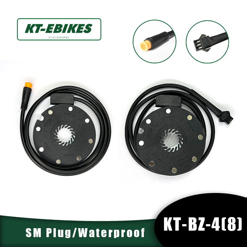 KT-Sensor asistente de Pedal para bicicleta eléctrica, sensor PAS BZ-4 8 imanes, enchufe impermeable PAS para Kit de conversión de bicicleta eléctrica