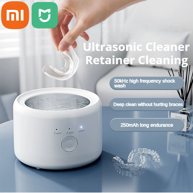 Xiaomi MIJIA-máquina de limpieza de tirantes ultrasónicos multifunción, joyería de alta frecuencia, retenedor Invisible, máquina limpiadora de dentaduras postizas