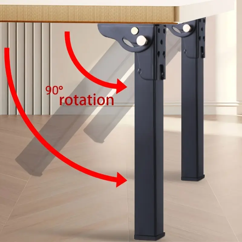 Pata de mesa con horquilla de metal resistente, 90, 1 ud. °   Mesa plegable para ordenador portátil, mesa de centro, patas de repuesto para cama, armario, sofá