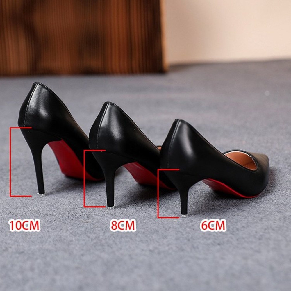 Zapatos de tacón de aguja de charol con punta, elegantes y sexys, para fiesta, clásicos negros, para el trabajo.