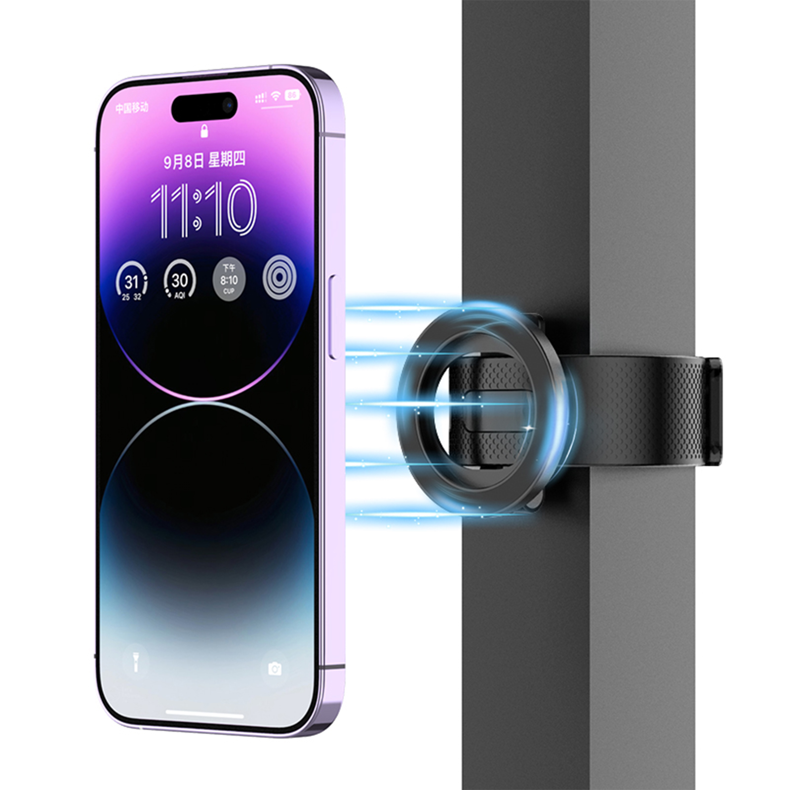 Soporte de barra de agarre de teléfono magnético para soporte de teléfono de gimnasio MagSafe soporte de bicicleta de Fitness Compatible con iPhone 15 14 13 12 Series