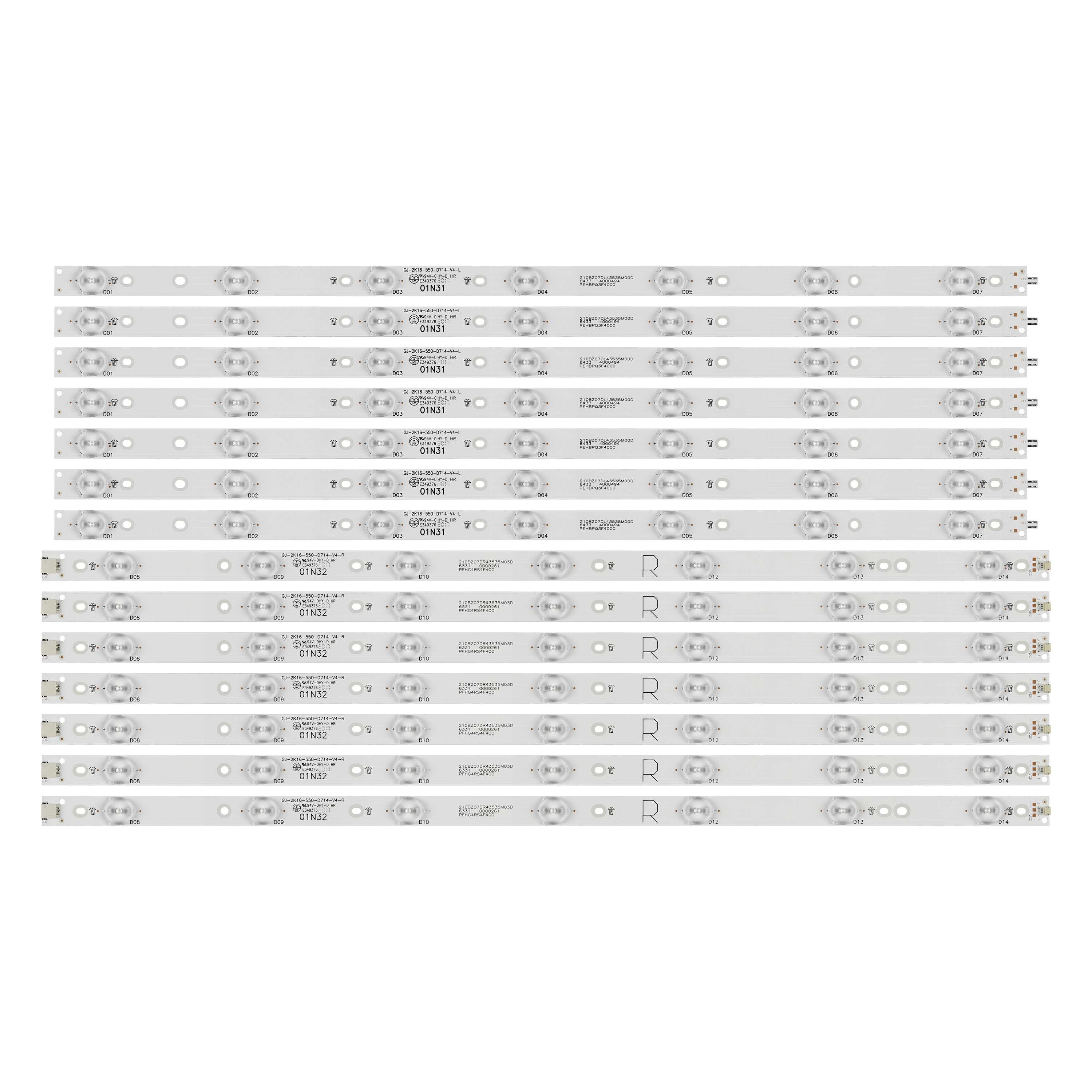 LEDストリップLBM550M0701-KY-4、55pugh6101、55Pus6551、55Pus6561、55put6401、55Pus6201、12、55Pus7272、12、Pus556101、12、14個用
