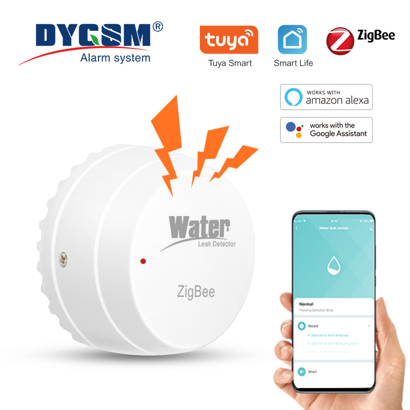 TUYA Zigbee wykrywacz nieszczelności czujnik powodzi inteligentny pilot aplikacji życia monitorujący bezpieczeństwo przepełnienia alarmu powodziowego na miejscu