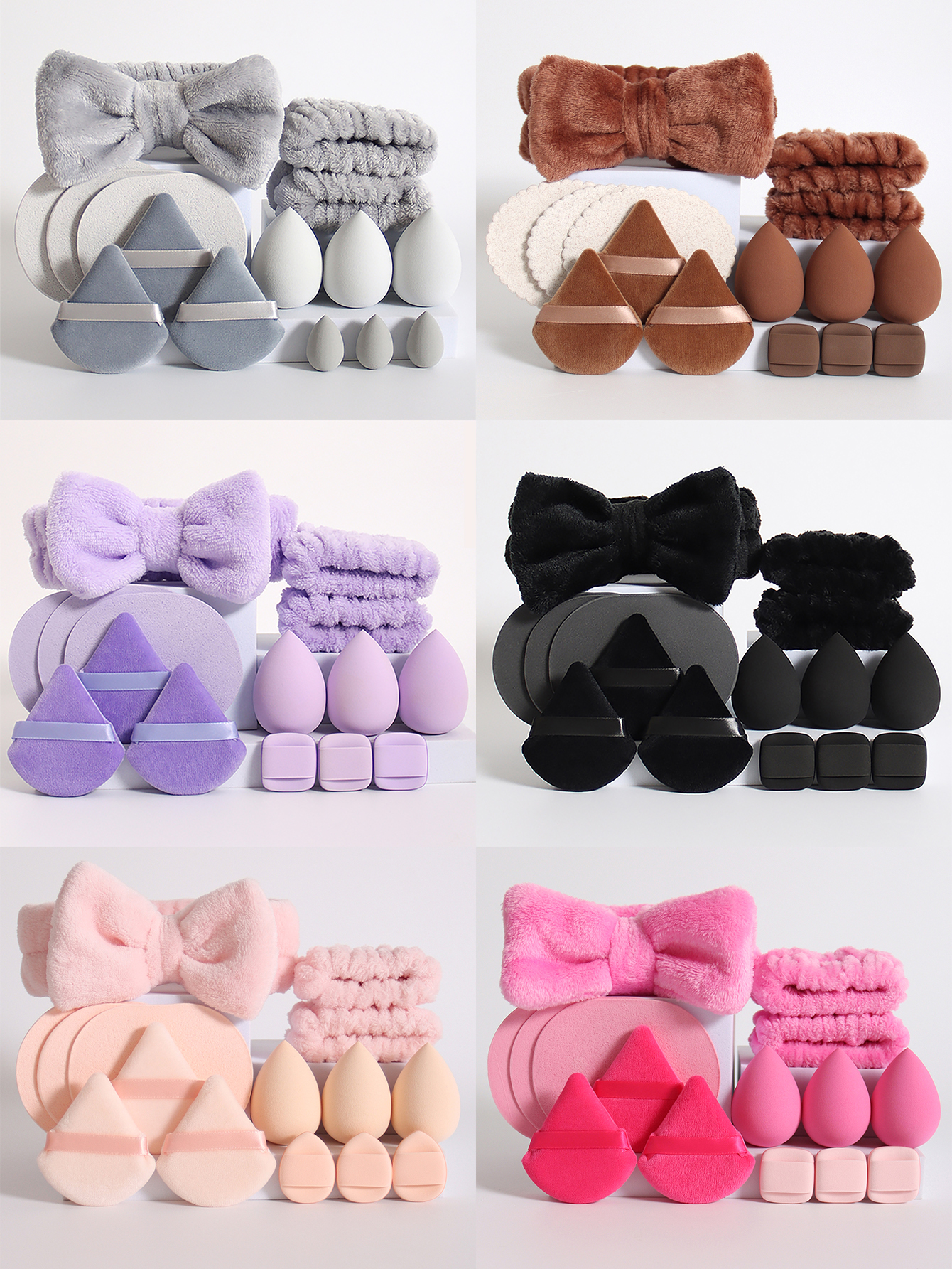 15° Zd Cosmetische Bladerdeeg Make-up Spons Blender Beauty Egg Foundation Sponzen Bladerdeeg Wassen Gezicht Hoofdband Polsband Make-up Accessoires