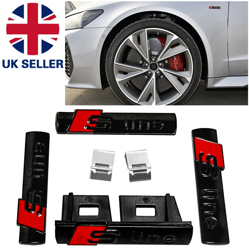 สติกเกอร์ตกแต่งรถ Audi ลายเส้นสีดำเงาแบบ1ตะแกรง3สติ๊กเกอร์สำหรับรถ Audi A3 A4 A5 A6 A8 Q7 TT