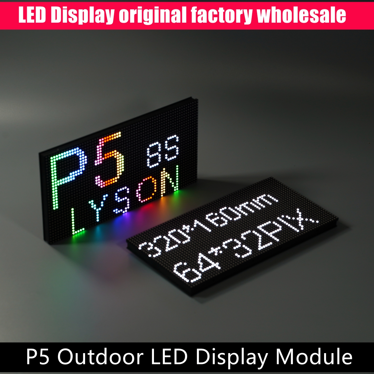 Descuento Módulo de pantalla Led a todo Color P5 SMD 3 en 1 para exteriores, 64x32 píxeles, señal de Taxi electrónica, 320mm x 160mm