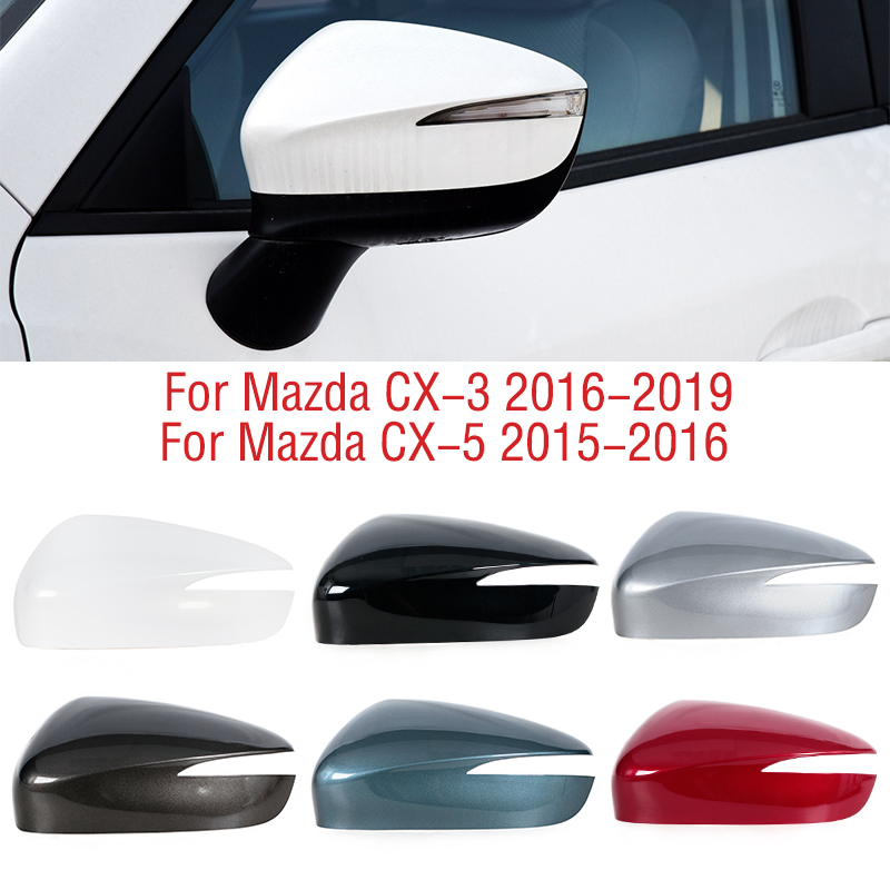 Para Mazda CX-5 CX5 2015 2016 puerta de ala de coche cubierta de espejo retrovisor lateral tapa Shell House para Mazda CX-3 CX3 2016 2017 2018 2019