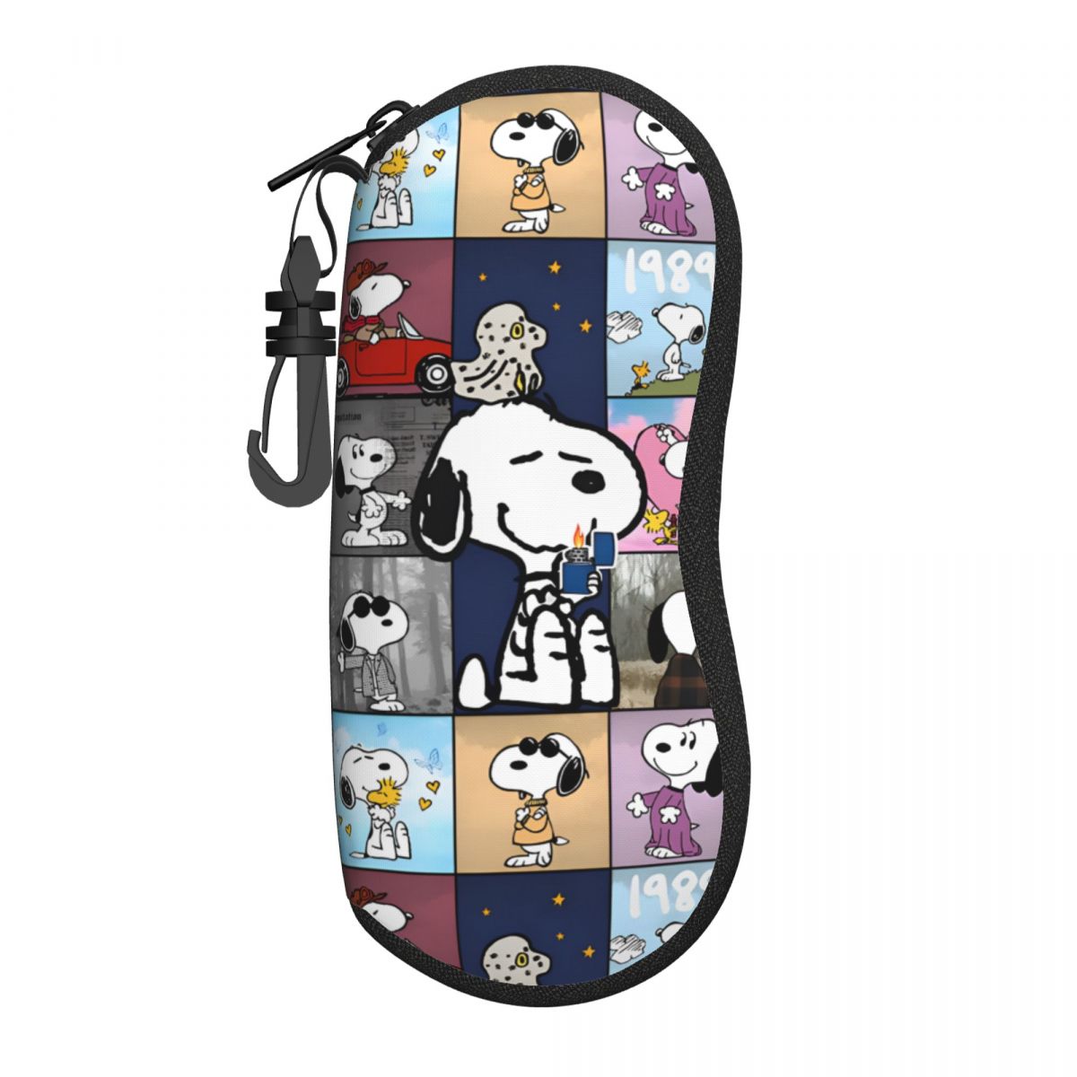 Estuche para gafas de dibujos animados de Snoopy, caja ligera para niñas, caja de almacenamiento de gafas para amantes de los cómic de maní, estuche para contactos oculares Harajuku
