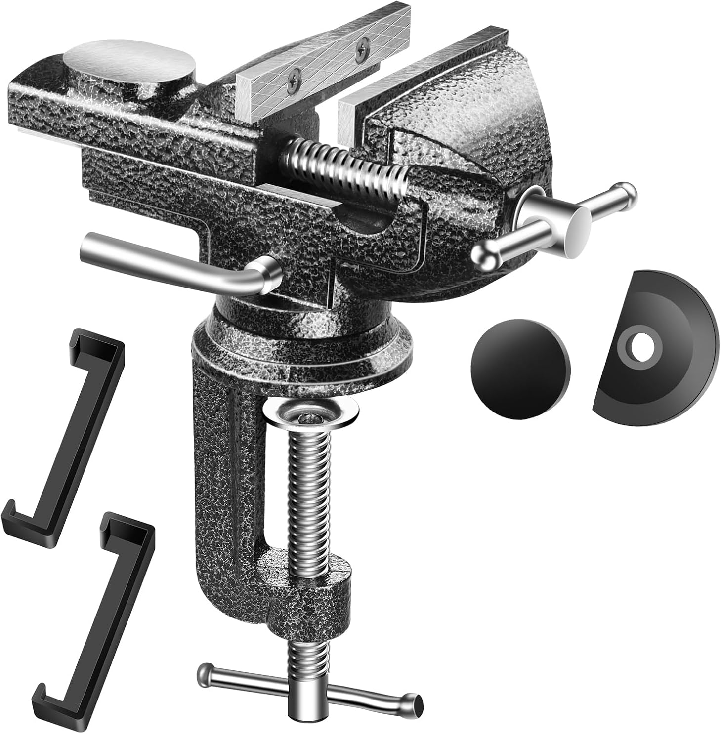 Mesa de torno profissional, 360 °   Suporte de torno com braçadeira para trabalho de rotação, universal, reparo de torno de mesa, carpintaria, fabricação de jóias, ferramenta manual