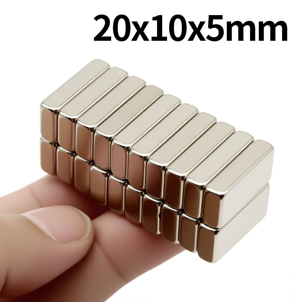 Imán de neodimio súper fuerte de 20x10x5mm N35 NdfeB bloque magnético permanente imanes potentes imán de refrigerador