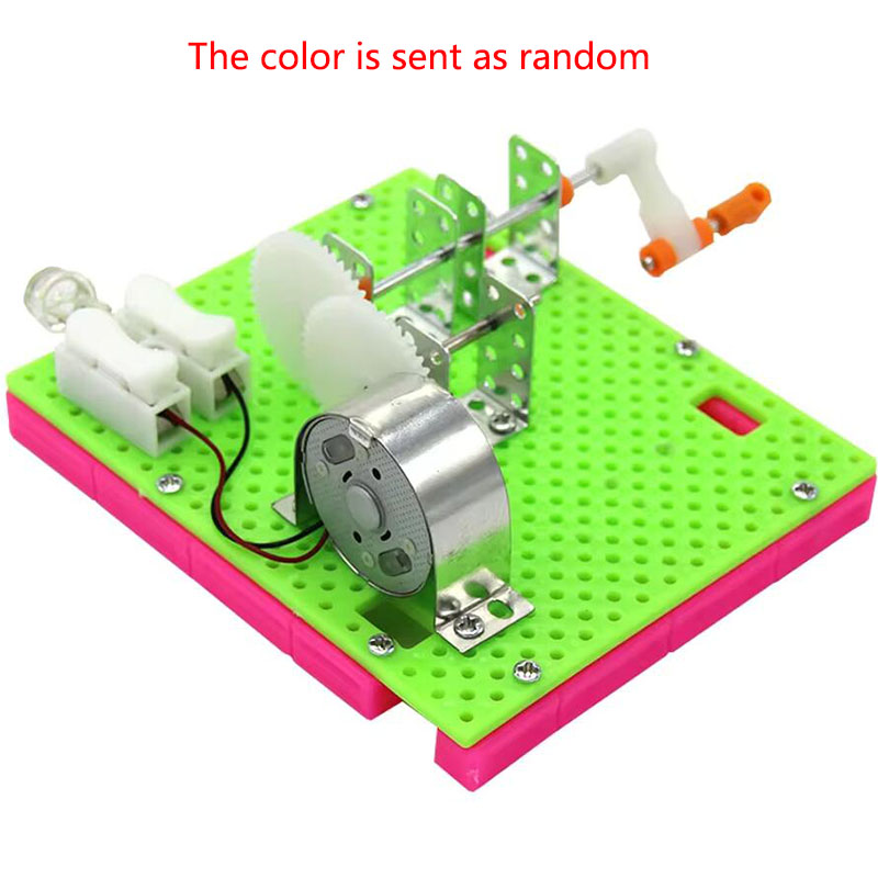 1 pièces drôle Science expérience physique petite Invention jouets éducatifs bricolage générateur de manivelle modèle enfants jouet d'apprentissage