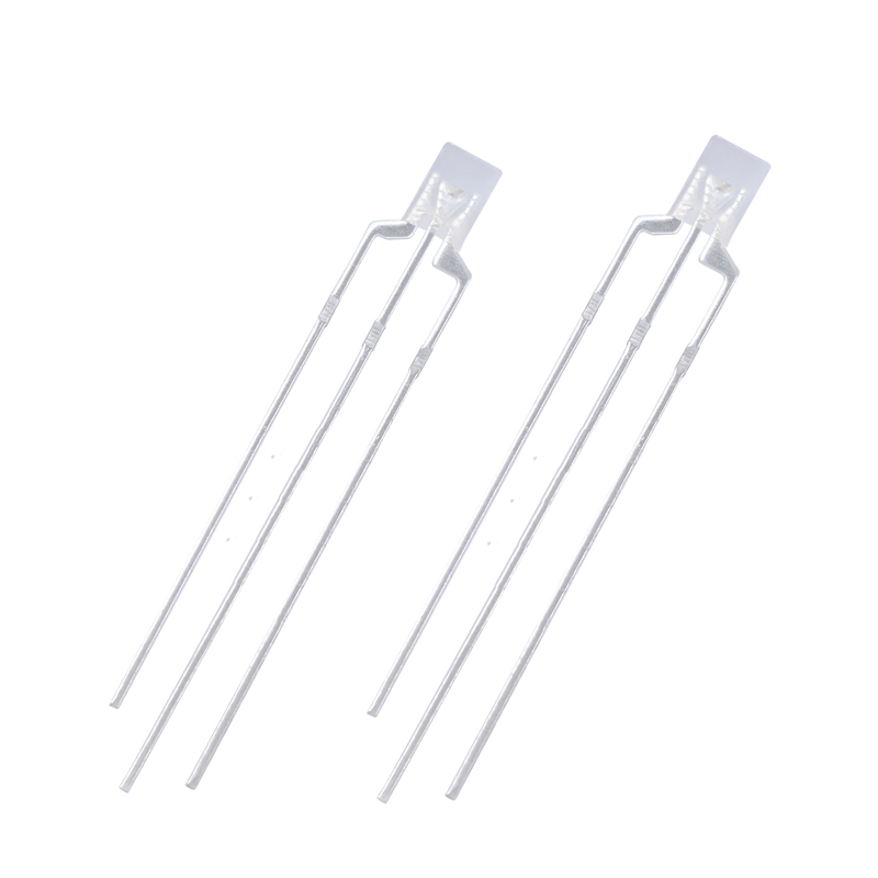 100 pièces de diodes LED bicolores en ligne 2x3x4, rouge-vert, rouge-bleu, rouge-jaune, jaune-vert, carrées, pour indicateur LED