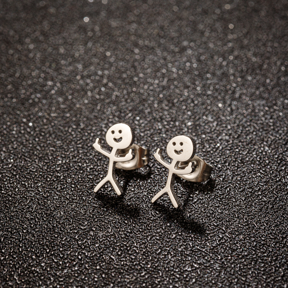 1 Paar lustige Mittelfinger-Ohrstecker aus Edelstahl, einfache Finger-Ohrringe für Frauen, 2024, neuer Trend, Schmuck, Geschenk