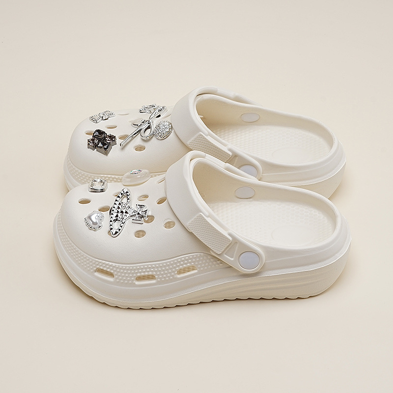 2026 Nieuwe Aanwinst Dikke Zool Ademend Instap Schoenen Slijtvast Zomer Buitenshuis Gaten Schoenen Slippers Gesloten Teen Klompen
