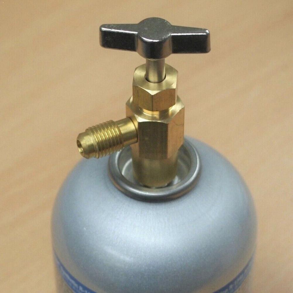Adapter do samozaciskowego zaworu do napełniania klimatyzacji samochodowej R134a, otwieracz do butli, z portem 1/4 Flare