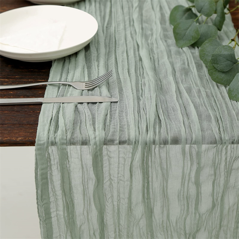 90x1 0/300/400cm balinês crinkle toalha de mesa queijo bandeira boêmio festa de casamento natal decorado bandeira de mesa