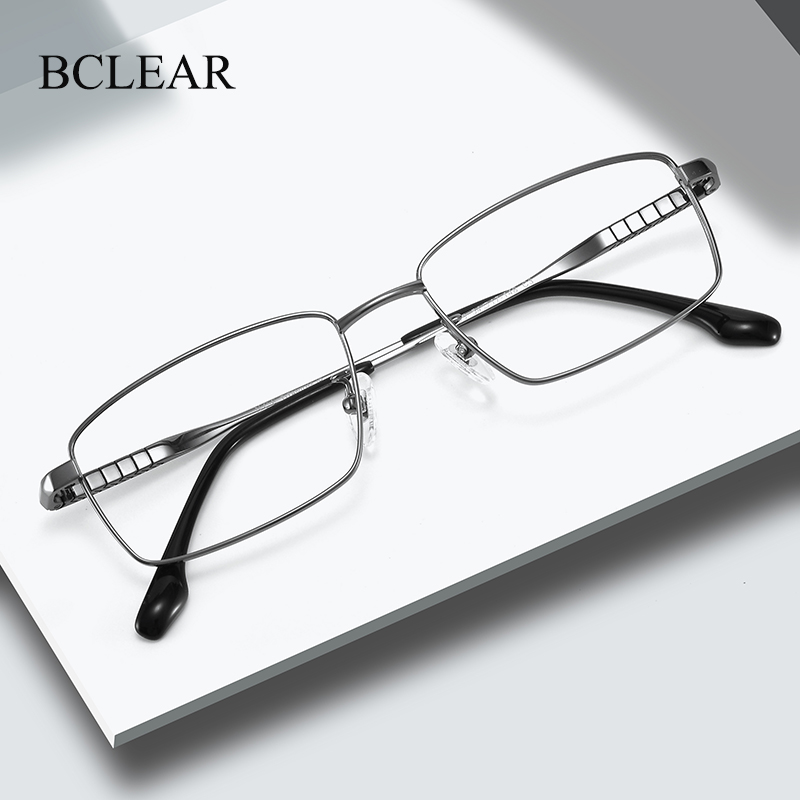 Bclear klassische Brillen aus reinem Titan Brillen rahmen Männer Brillen optisches Rezept ultraleichte bequeme männliche Brille