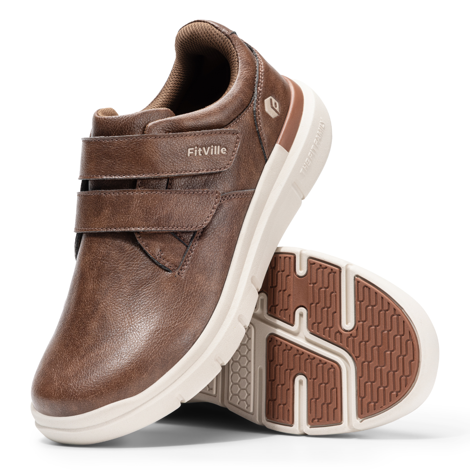 Scarpe Comode FitVille per Diabetici, Eleganti e Casual da Uomo, Slip-on per Camminare, Facili da Indossare, Ideali per Piedi Gonfi, Comfort Garantito