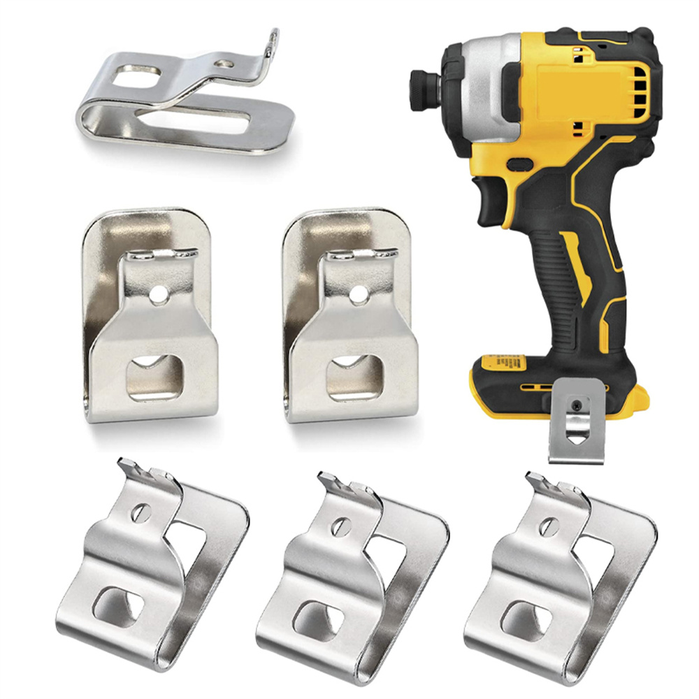 2PCS สแตนเลสสตีลเข็มขัดคลิปตะขอสําหรับ Dewalt 20V เจาะเครื่องมือ N 268241   เอ็น 169778   เอ็น 086039   DCD980 DCD985 DCD780