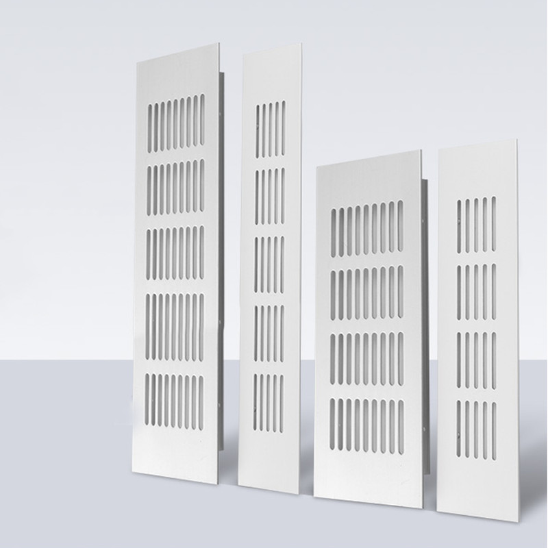 Hoja perforada de 50/60/80mm de ancho, hoja perforada de ventilación de aire de aleación de aluminio, placa web, rejilla de ventilación, hoja perforada de ventilación