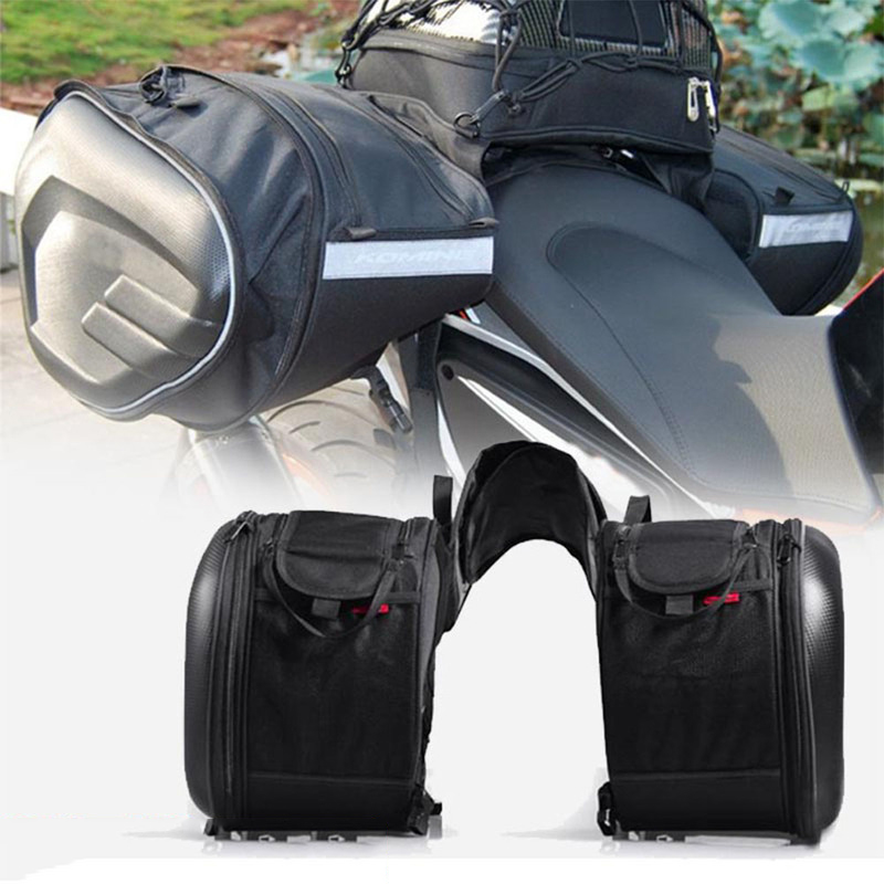 Borsa da sella impermeabile per moto / Borse da viaggio per casco laterale per moto + copertura antipioggia Un paio