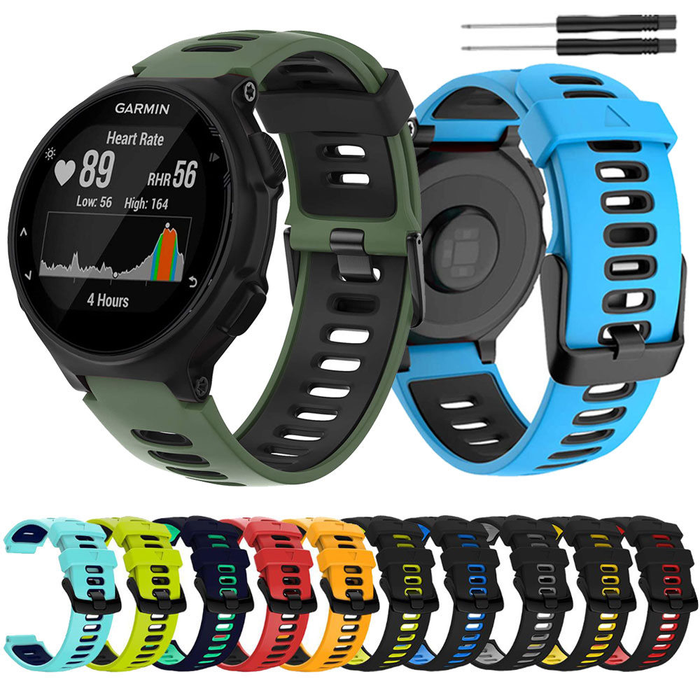 Bracelet de montre pour Garmin Forerunner 235 220 230 620 630 735XT, bracelet en Silicone souple, accessoires de montre intelligente