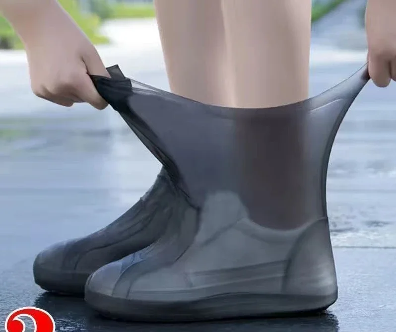 1 par de cubiertas de silicona impermeables para zapatos, botas de lluvia de goma resistentes a los labios, accesorios para zapatos para días lluviosos al aire libre