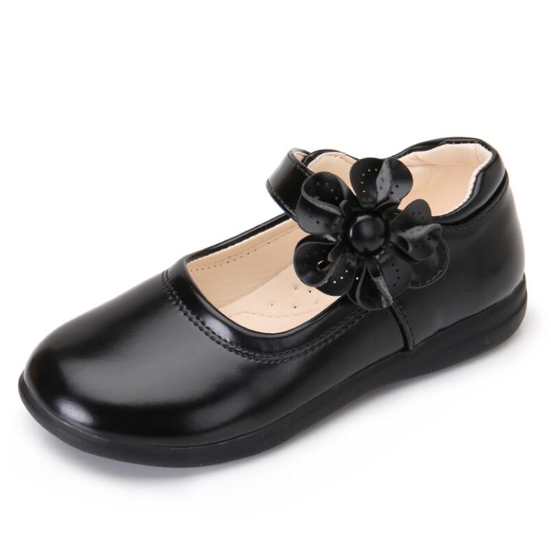Meninas sapatos de couro para crianças vestido de casamento princesa sapatos escolares crianças verão arco-nó preto estudante sandálias moda coreana