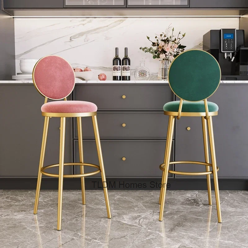 Cadeira de bar nórdica dourada, sala de jantar, luxo, lindo, moderno, banco de bar, alta qualidade, conforto, móveis para casa