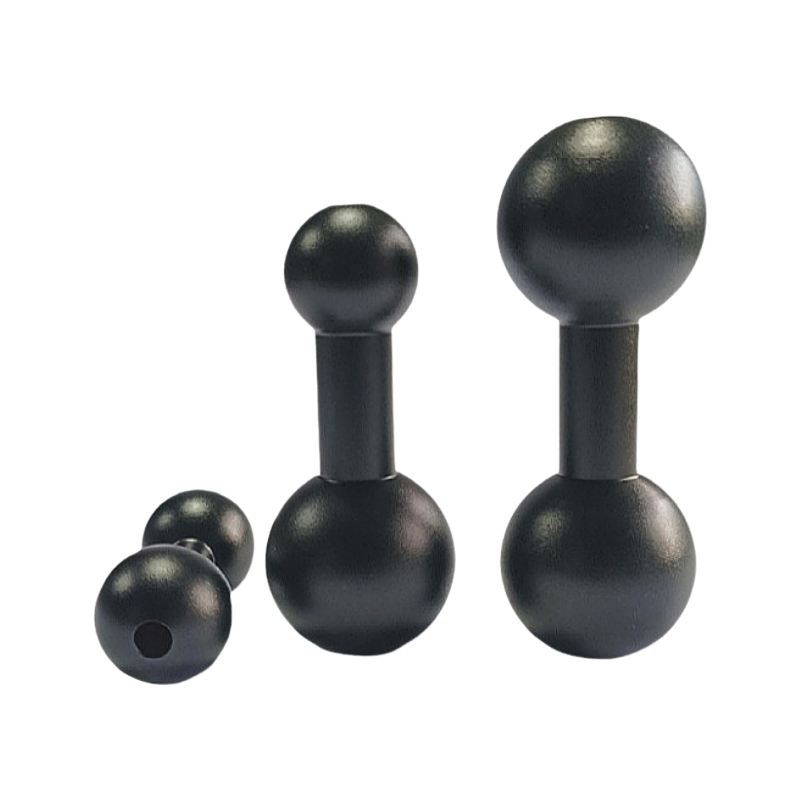 Cabeça esférica de liga de alumínio, 17mm/20mm/25mm, cabeça esférica dupla, biela, suporte de câmera de motocicleta, acessórios de transferência