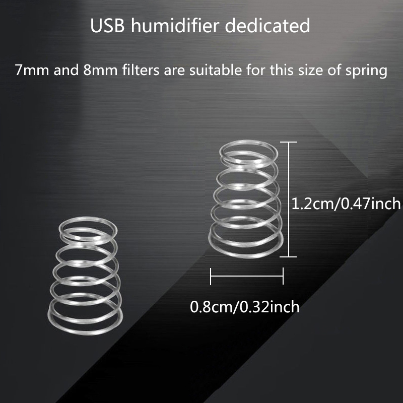 Resorte dedicado para humidificador USB, repuesto de difusor de atomizador, resorte pequeño Universal de acero inoxidable, 10 Uds.