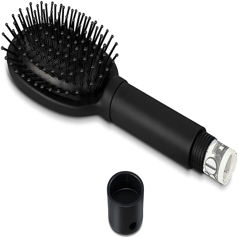 Escova de cabelo diskreta para okultar dinheiro, dinheiro, mini chave, pílulas, joias pequenas, contêiner secreto