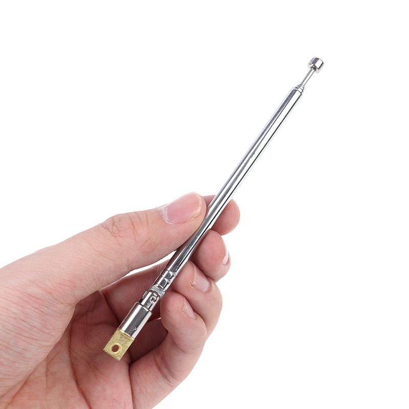 1PC 370mm 5 Sections Telescopic Stainless Steel AM FM Radio Universal Antenna Hot sale