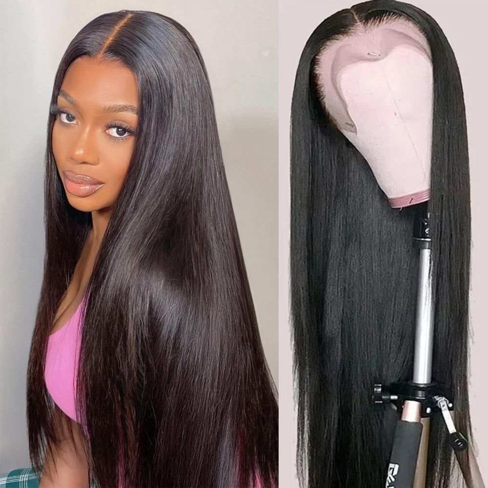 Peluca de Cabello Humano Geeta con Cierre de Encaje 5x5 Transparente HD, Densidad 200%, Pre-Desplumada, Lacia, con Frente de Encaje 13x6 para Mujeres Negras