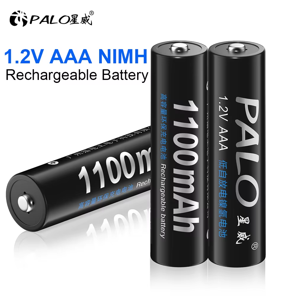 PALO 100% Oryginalne Akumulatory AAA 1.2V 1100mAh Ni-MH, Akumulatorki AAA 3A do Zabawek, Myszy Bezprzewodowych