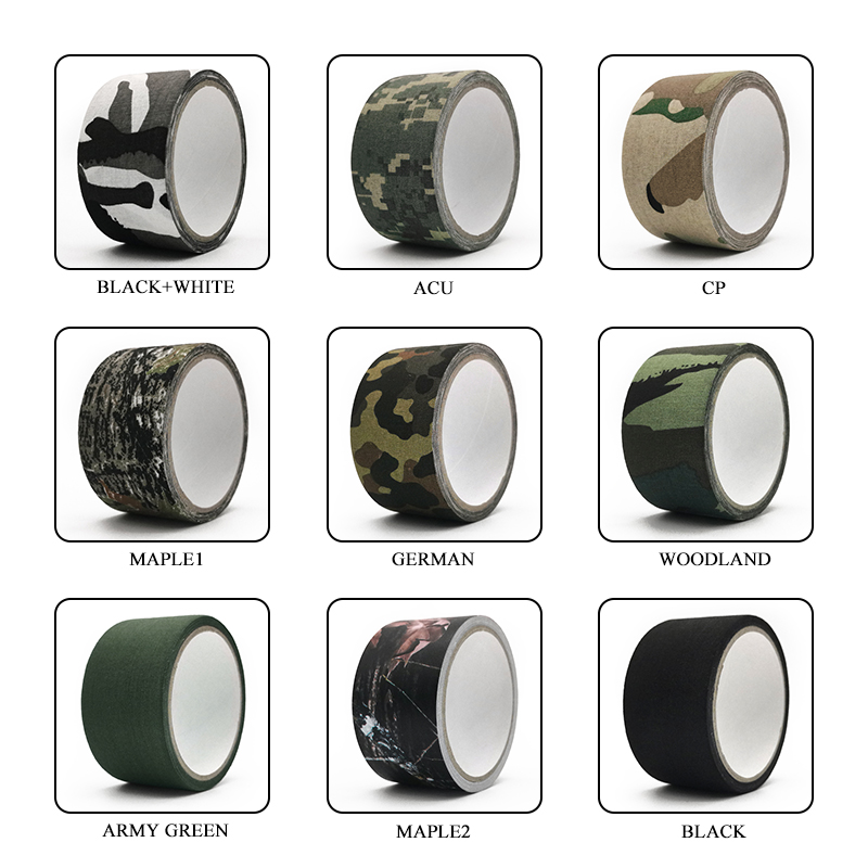 Cinta adhesiva de camuflaje para acampada, cinta de camuflaje Invisible para bicicleta y caza, para exteriores, 10m