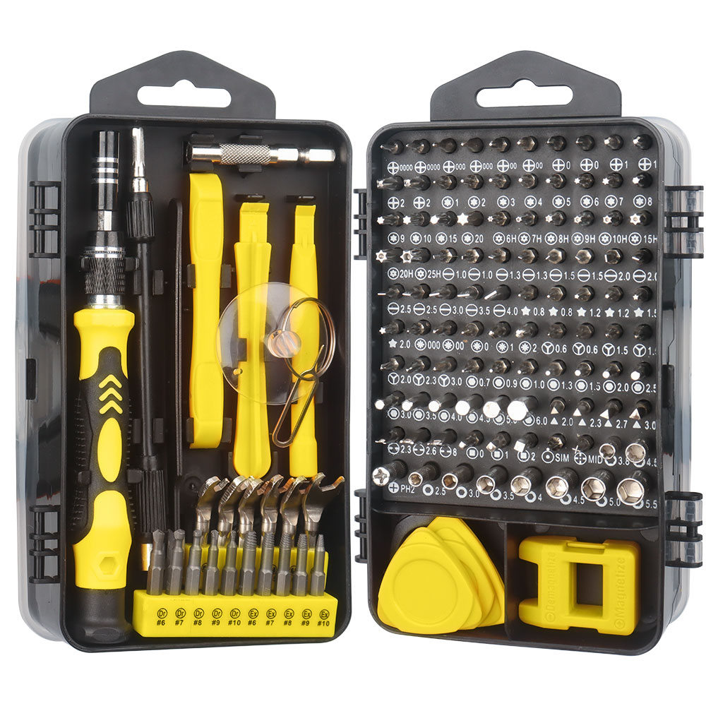 Mini chave de fenda de precisão conjunto magnético, 135/115 em 1 kit de ferramentas de reparo eletrônico para iphone, computador, portátil, tablet, android