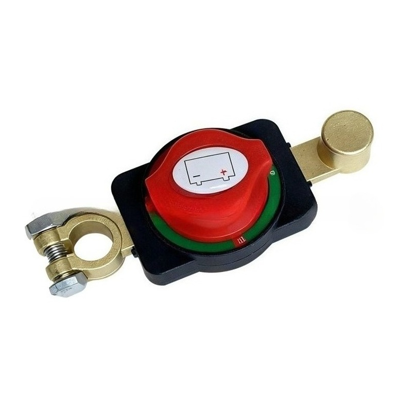 Interruptor de desconexão da bateria, poste de bateria de latão, desligamento, interruptor integrado, modificação do carro, acessório de extensão, interruptor de alimentação