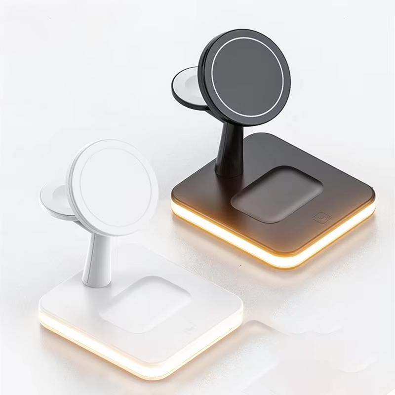 Magnetyczna bezprzewodowa ładowarka 3 w 1 do iPhone 13 14 15 16 17 Pro Max, Airpods, Apple Watch 8 7 6 5, stacja dokująca do szybkiego ładowania