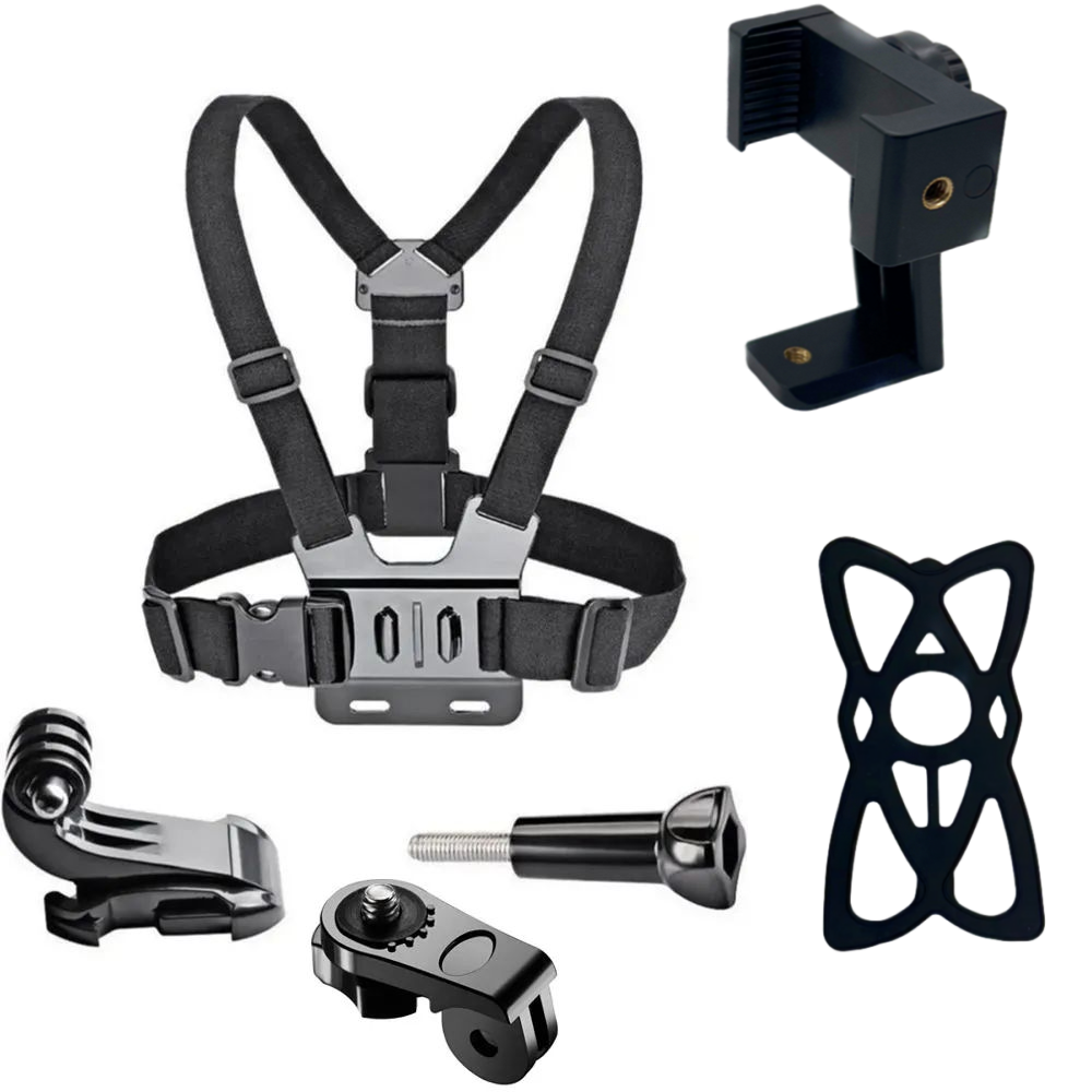 Correa para el pecho, soporte giratorio para teléfono para iphone, cinturón para teléfono inteligente, soporte para arnés corporal para cámara Gopro Hero 12 11 10 9 8 Insta360 Dji