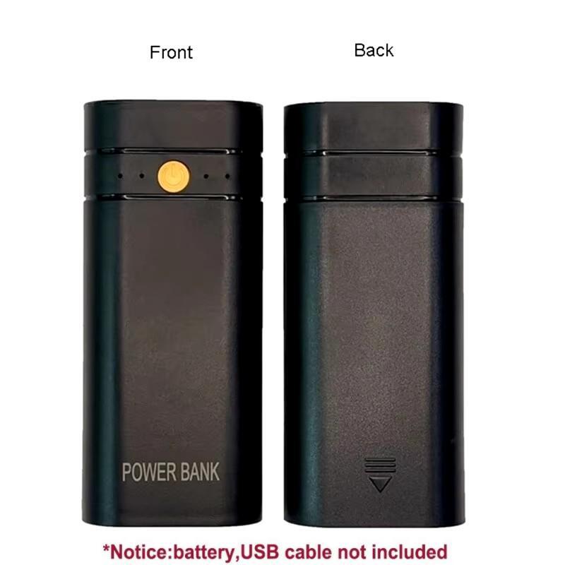 5V 2A 6000mAh 2X 18650 USB tipo C caja del cargador de batería DIY caja del banco de energía para el teléfono carga electrónica no incluye baterías