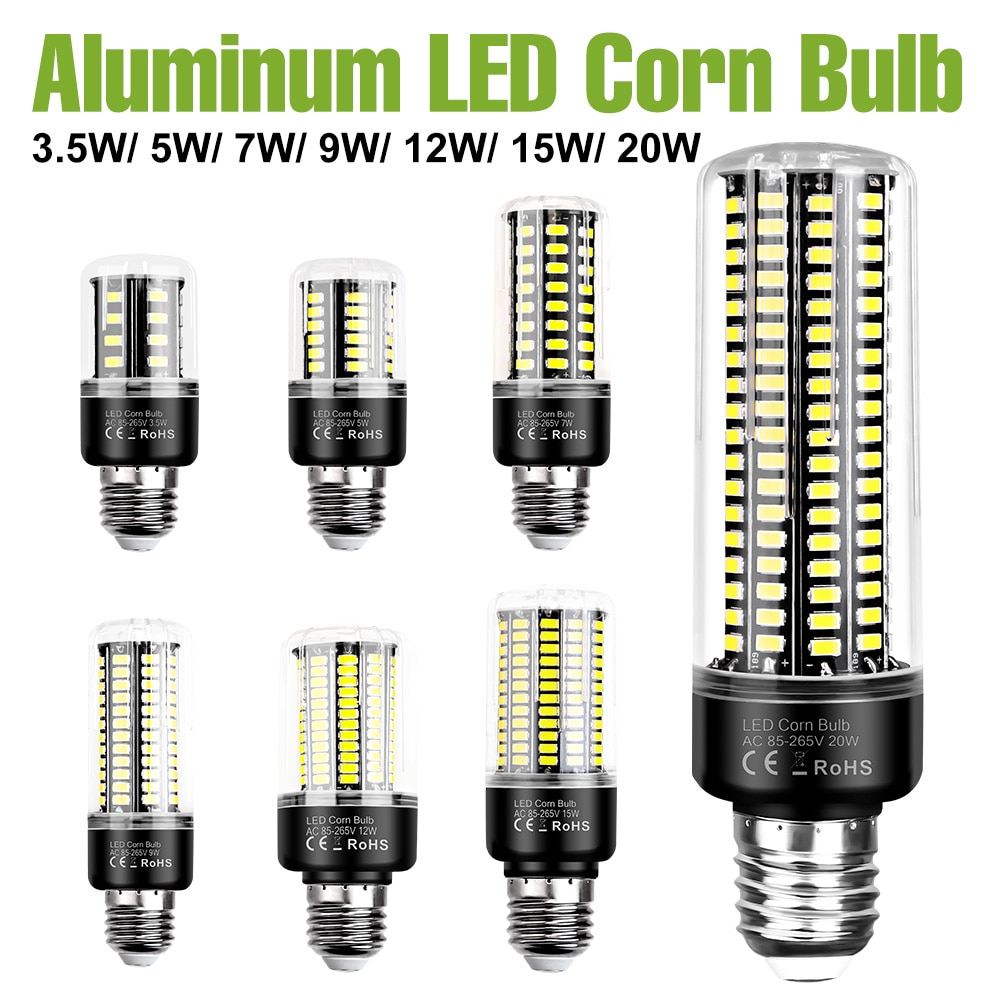 E27 LED 電球 E14 コーンランプ B22 天井シャンデリア 3.5 ワット 5 ワット 7 ワット 9 ワット 12 ワット 15 ワット 20 ワットクール/ウォームホワイトフリッカーフリー AC85-265V 5736 SMD